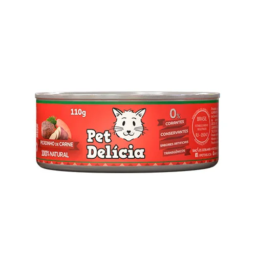Pet Delícia Picadinho de Carne - Alimentação Natural para Gatos