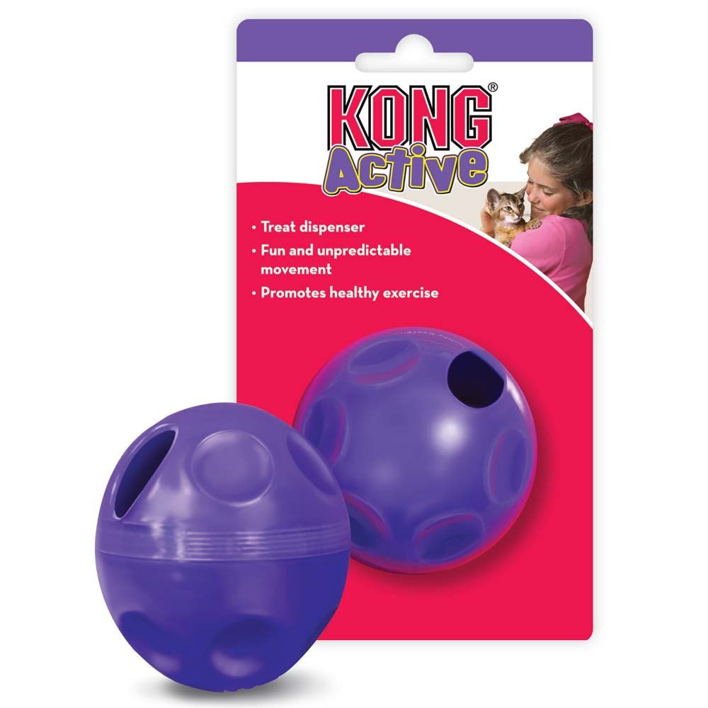 Brinquedo Kong Bola Treat Ball Pe4 com Dispenser para Petisco - Gatos 1