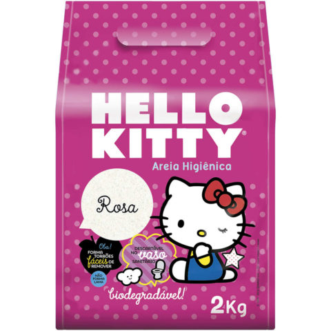 Areia para Gato Hello Kitty Bio Fina