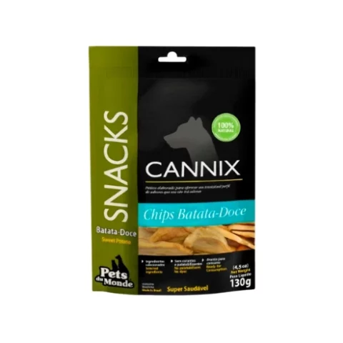 Petisco Cannix Chips de Batata Doce 130g - Pets du Monde