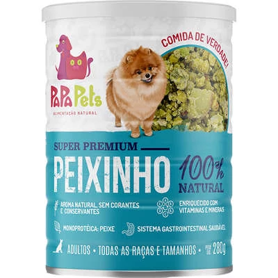 Alimento Natural Papapets Peixinho para Cães Adultos - 280g