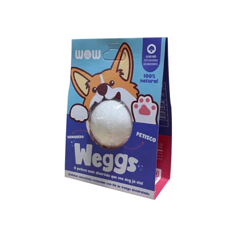 Brinquedo Comestível Petisco Weggs Frango Wow Pet - 1 un