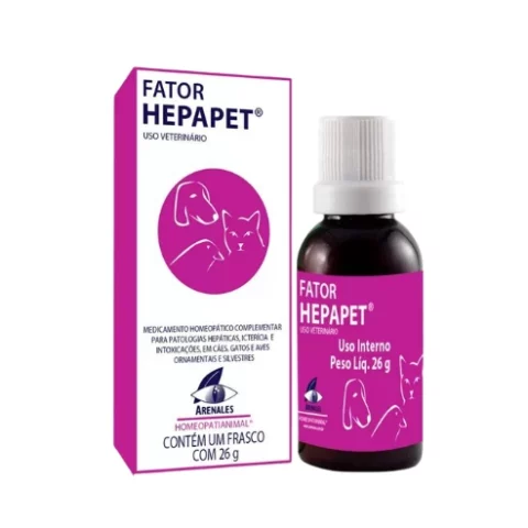 Medicamento Homeopático Arenales Fator Hepapet Pet - 26g